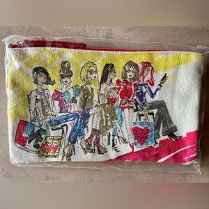 BRIGHTON 2018 Fashionista Tom Clancy New in Package Canvas Cosmetic Jewelry Tote